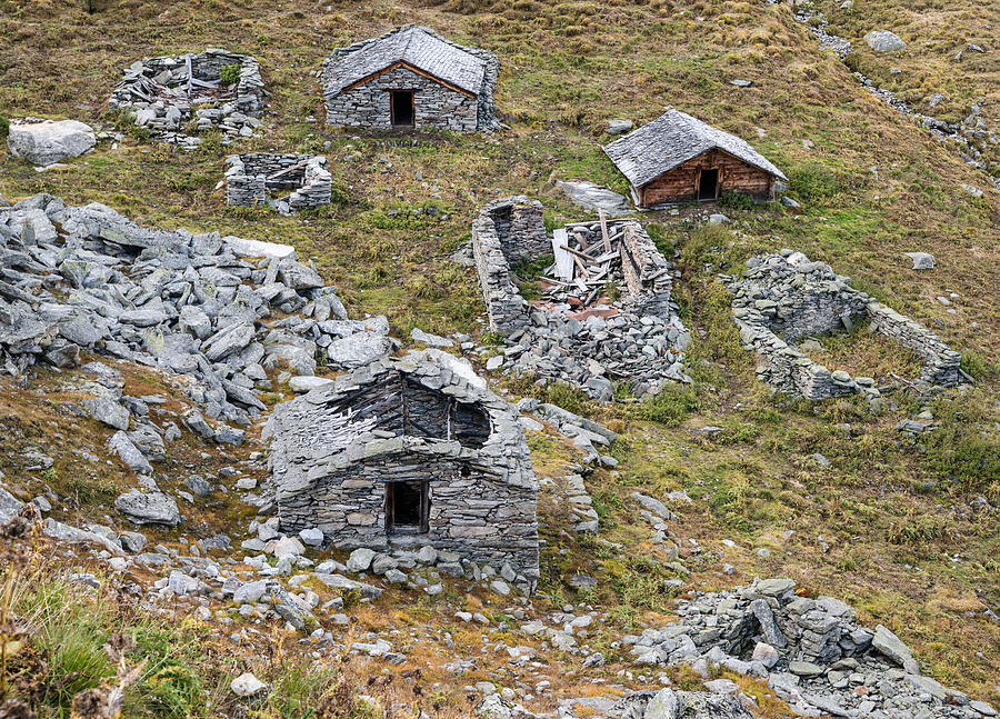 Old decayed and abandoned stone houses Photograph by Matthias Hauser