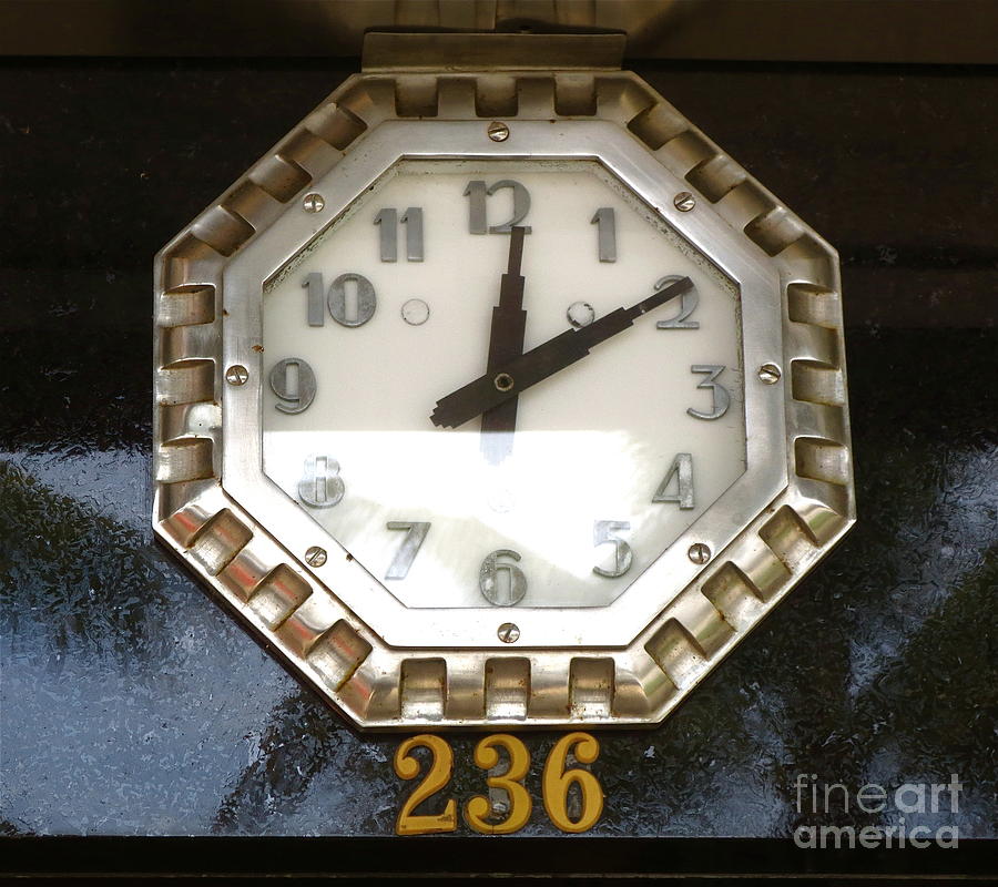 Old Decco Store Clock at 236 Worth Ave Palm Beach Fl Photograph by Robert Birkenes