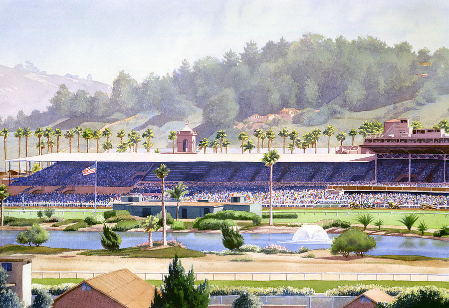 Old Del Mar Race Track Painting by Mary Helmreich