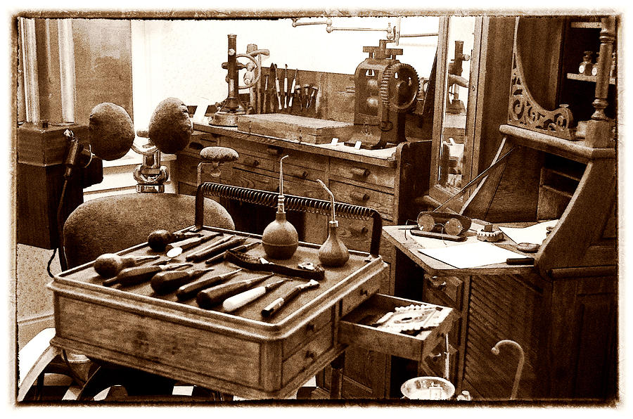 Vintage Photograph - Old Dentistry by Julie Palencia