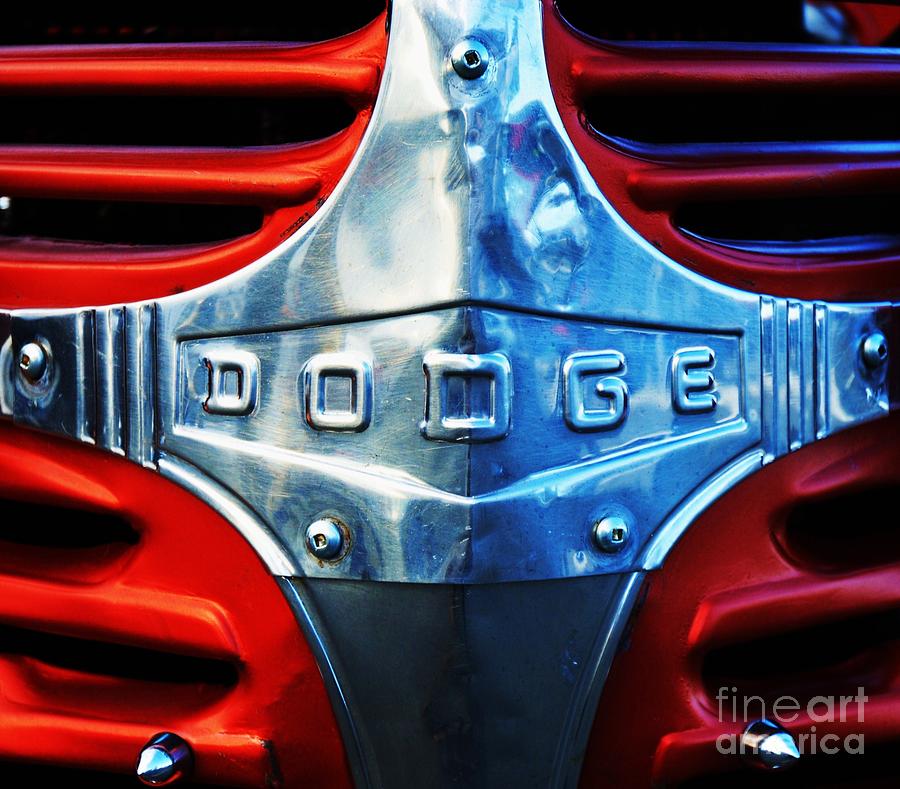 Old Dodge Emblem Photograph by Marcus Dagan