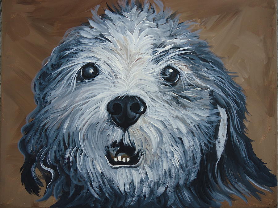 Old Dogs are the Best Dogs Painting by Leslie Manley