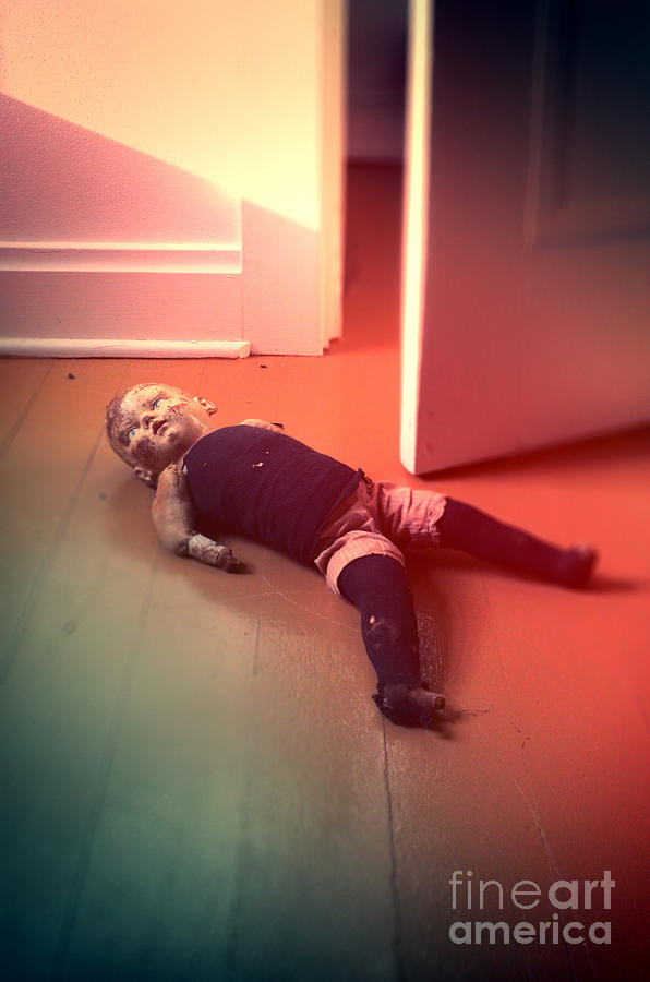 Old Doll on Floor Photograph by Jill Battaglia