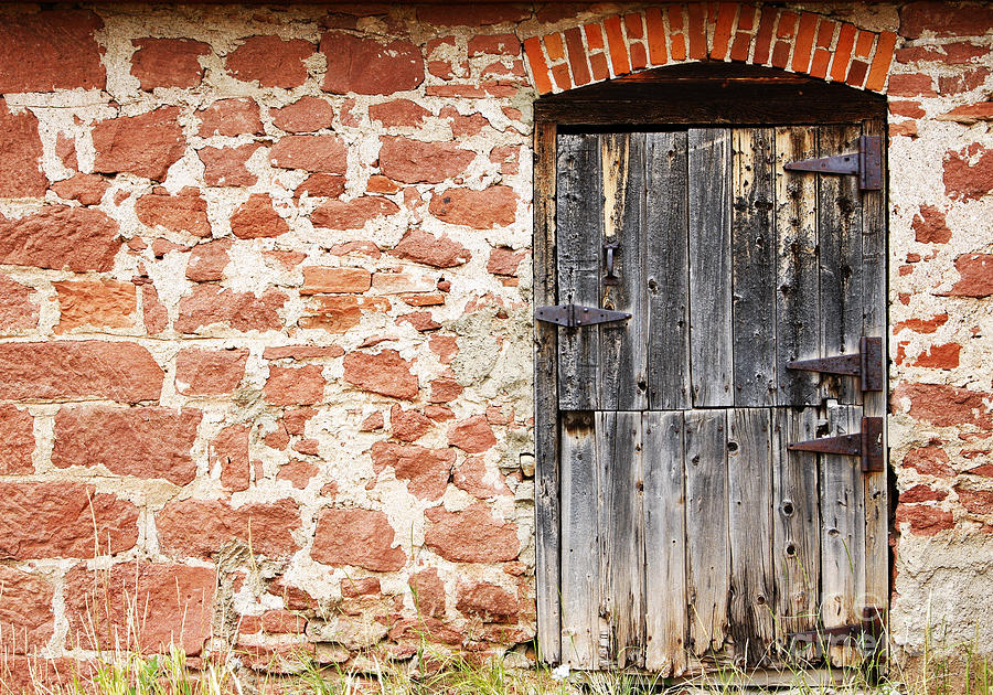 Old Door in a Stone Wall Photograph by Lincoln Rogers