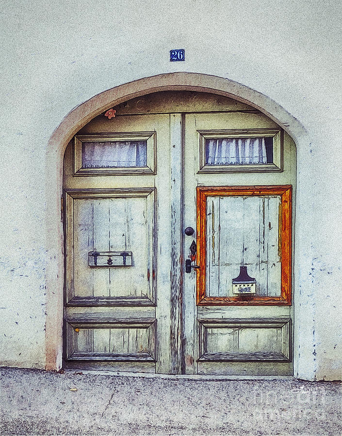 Vintage Photograph - Old Door by Jutta Maria Pusl