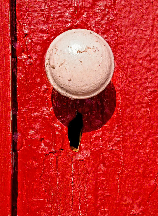 Ocean Grove Photograph - Old Doorknob and Keyhole by Gary Slawsky