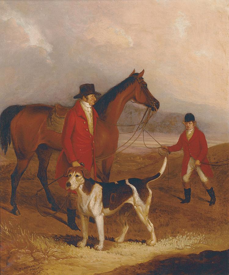 Horse Painting - Old Druid with Richard King Sampson by Thomas Henwood
