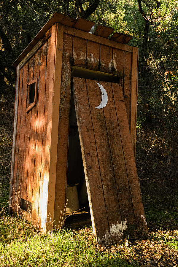 Old Empty Wooden Outhouse Photograph by Ron Koeberer