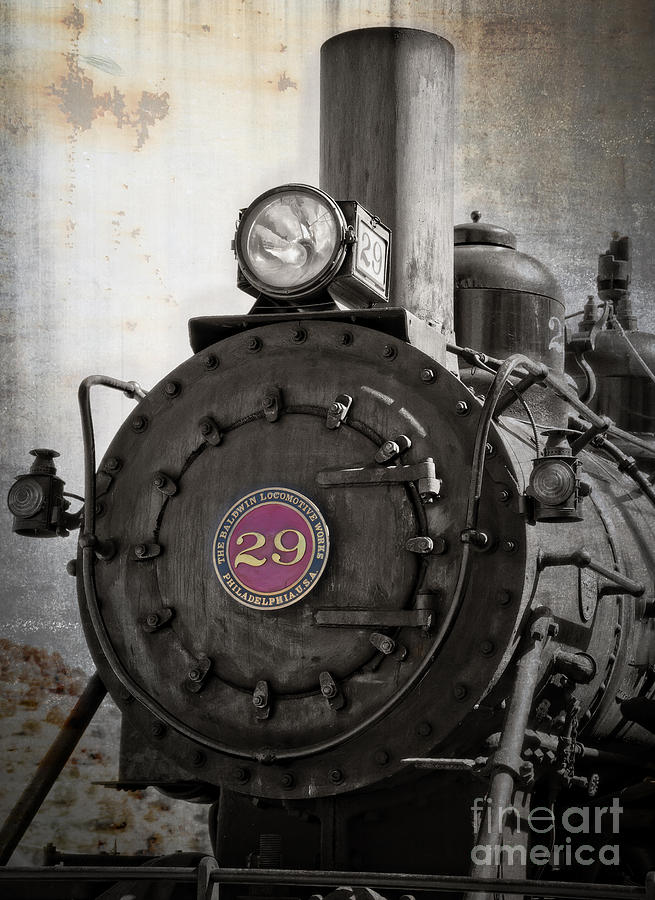 Train Photograph - Old Engine 29 by Dianne Phelps