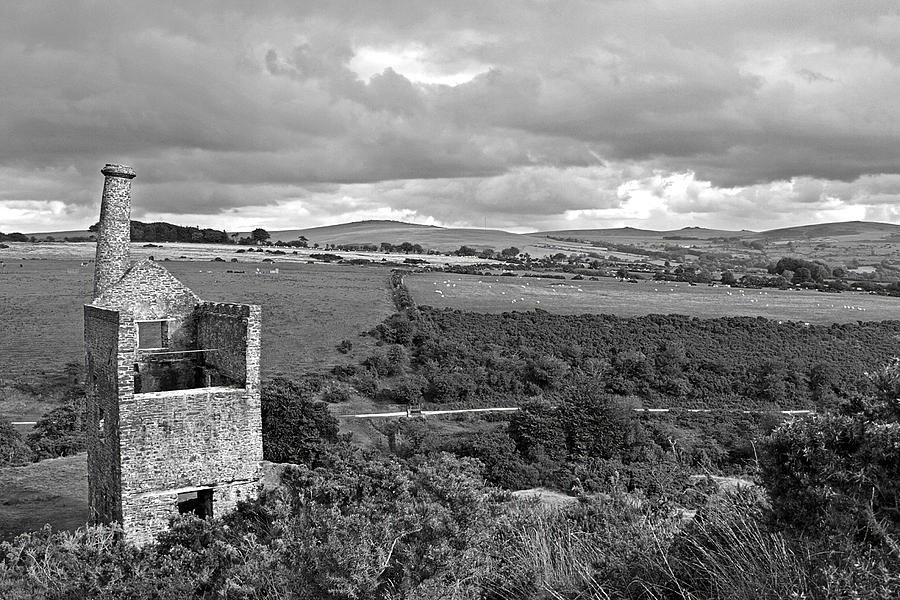 Old Engine House at the Wheal Betsy Mine Dartmoor Photograph by Gill Billington