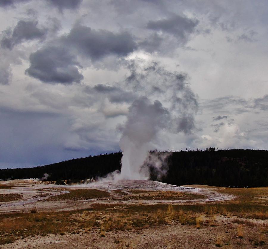 Old Faithful Photograph by Larry Campbell