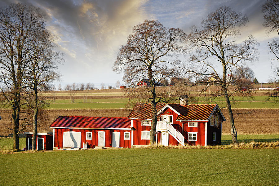Old Farm Set In A Rural Picturesque Landscape Photograph by Christian Lagereek