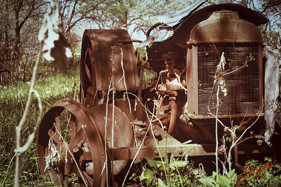 Old Farm Tractor Photograph by Charles Fennen