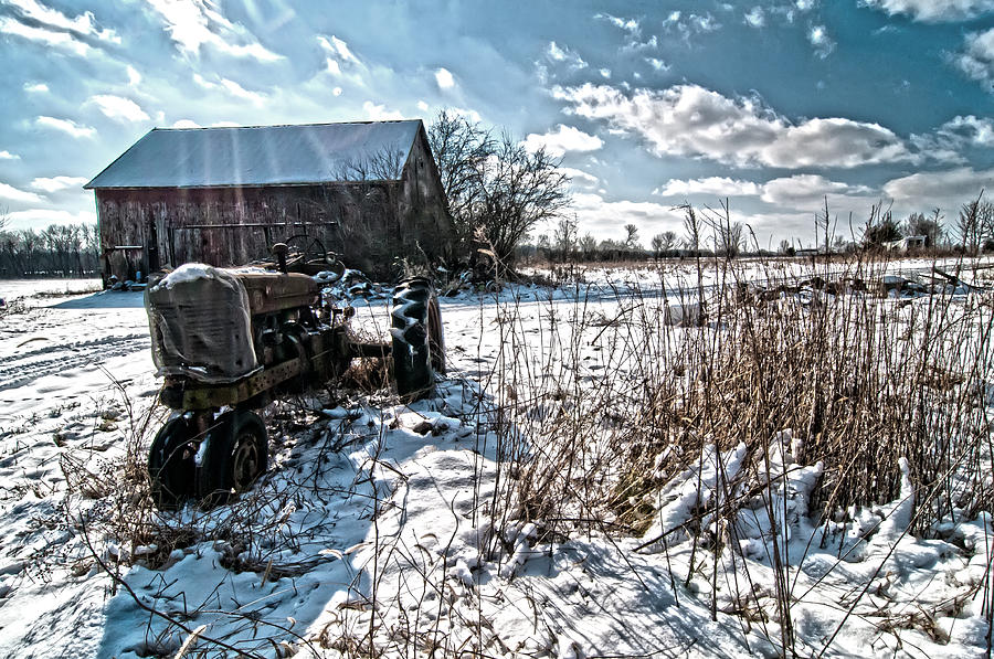 Old Farm  Tractor Memory Photograph by Randall Branham