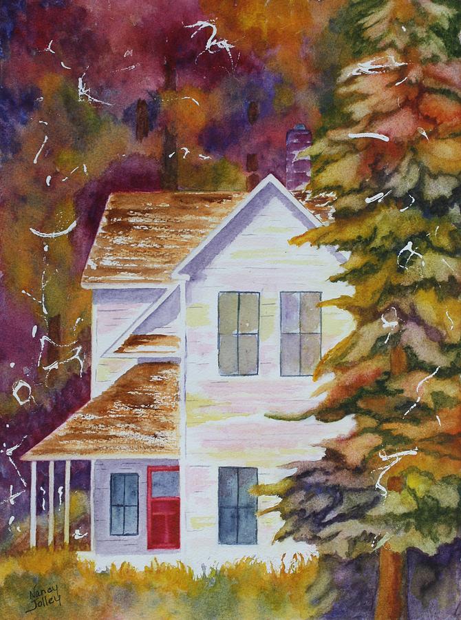 Old Farmhouse Painting by Nancy Jolley