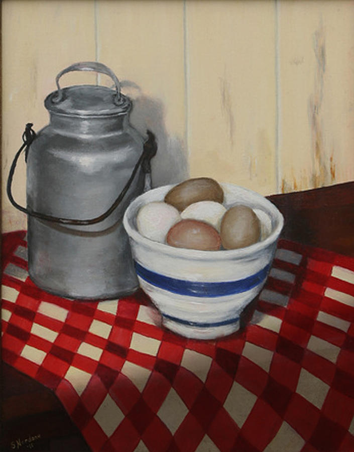 Old Fashioned Breakfast Painting by Sandra Nardone