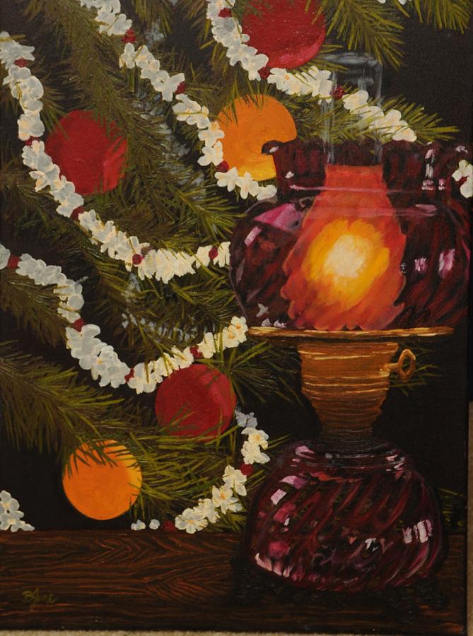 Christmas Painting - Old Fashioned Christmas by BJ Hilton Hitchcock