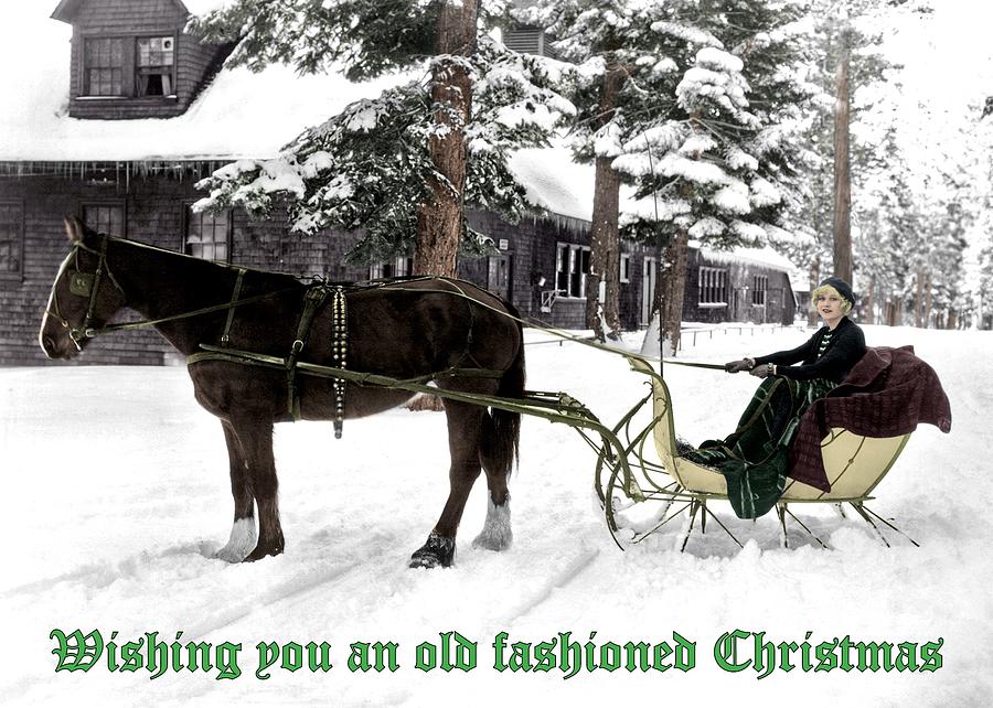 Old-fashioned Christmas Greeting Card Photograph by Communique Cards