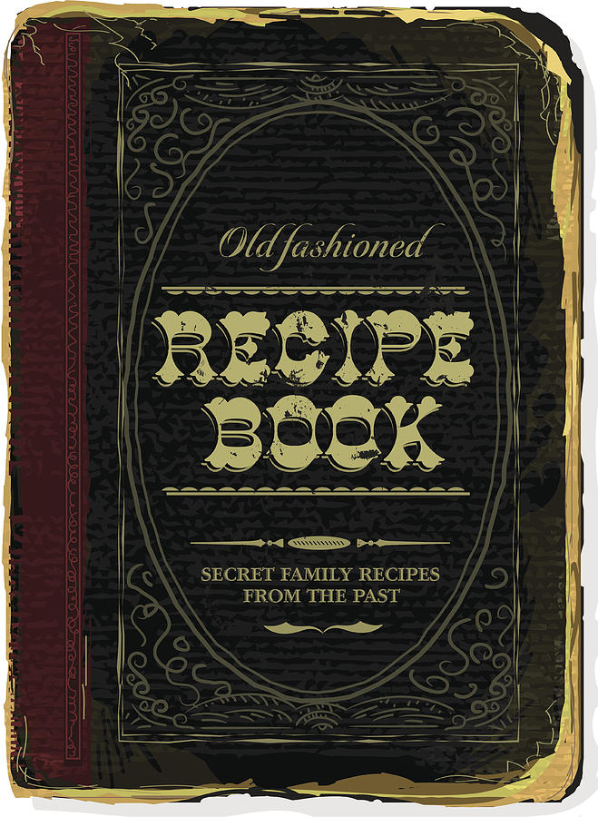 Old fashioned Family Recipe book cover Drawing by JDawnInk