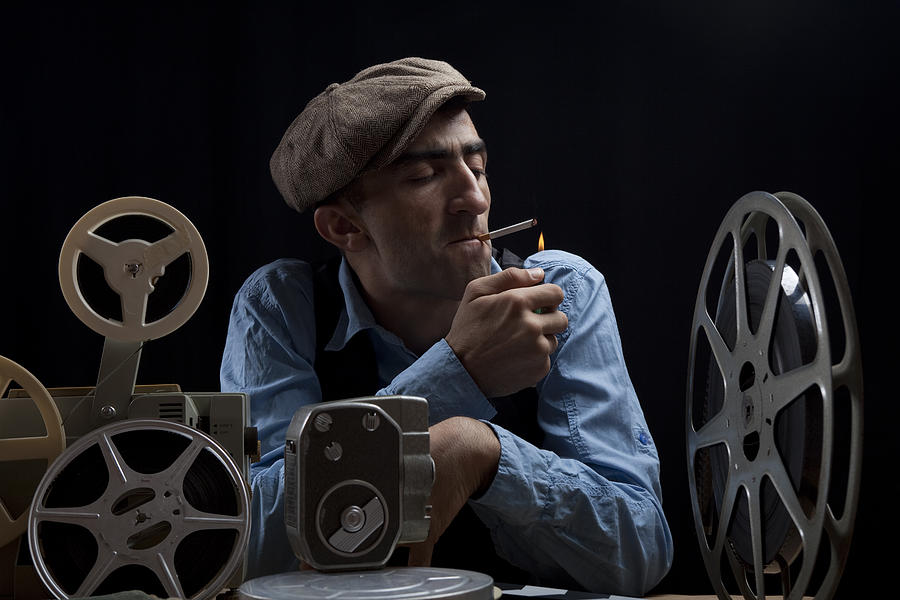 Old Fashioned Film Director With Cinema Equipments Photograph by Selimaksan
