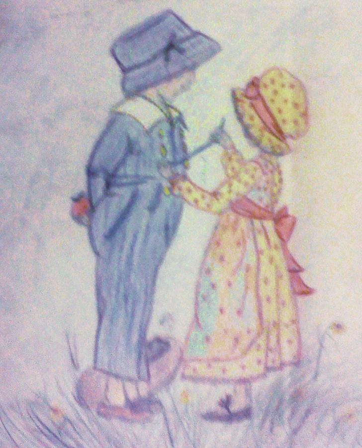 Old Fashioned Romance Drawing by Christy Saunders Church