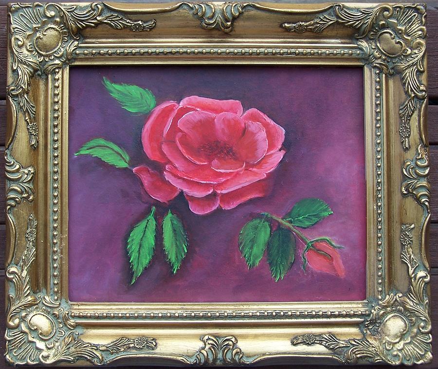 Old Fashioned Rose Painting by Kathleen Luther