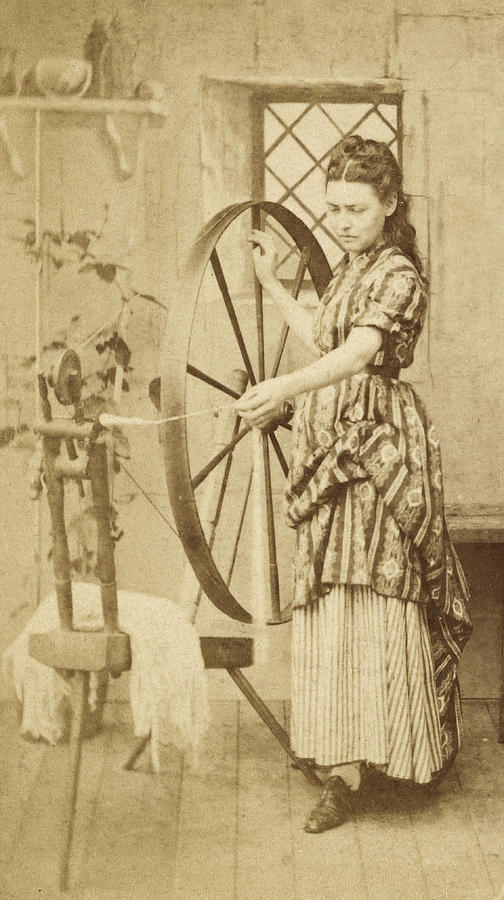 Old-fashioned Spinning Wheel, 1874 Photograph by Getty Research Institute