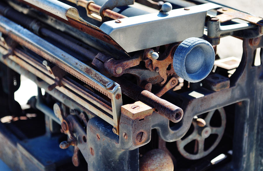 Vintage Photograph - Old Fashioned Desert Typewriter by Kyle Hanson