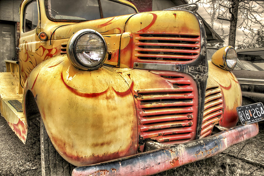 Old Flames - Antique Dodge Truck Photograph by Jason Politte