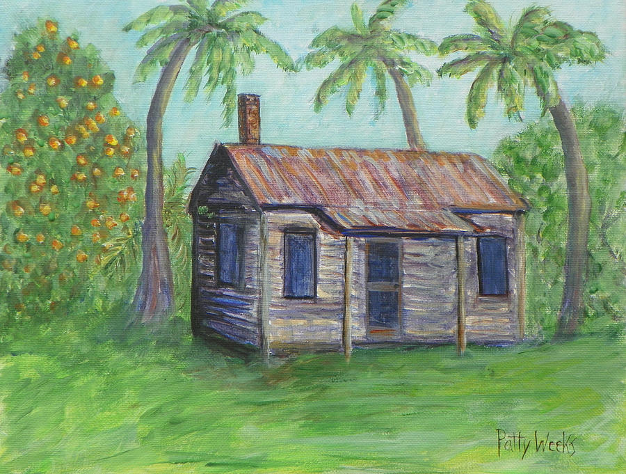 Old Florida Cracker House Painting by Patty Weeks