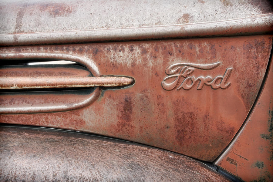 Old Ford Logo Photograph by Steve McKinzie