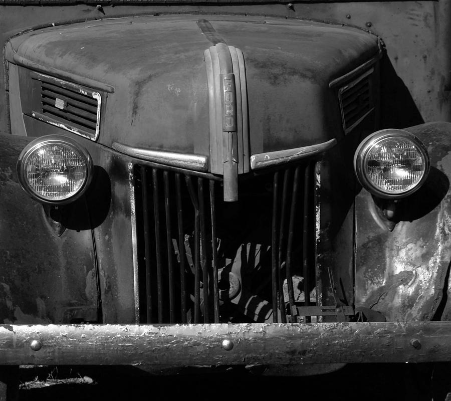 Old Ford Truck - Black/White Photograph by Pamela Critchlow