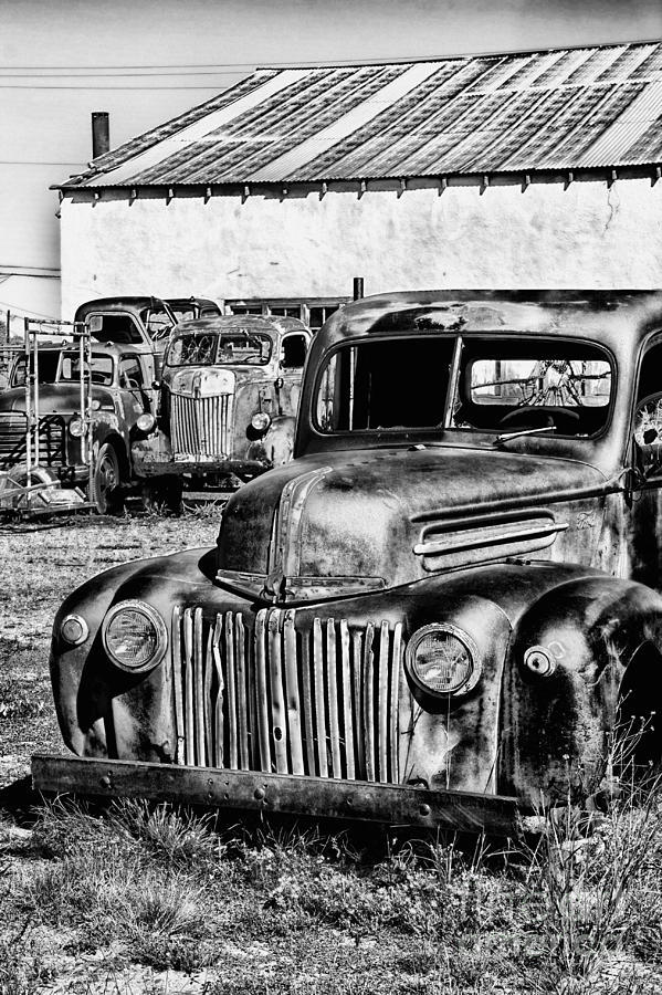 Old Ford Truck Monochrome Photograph by Jim McCain