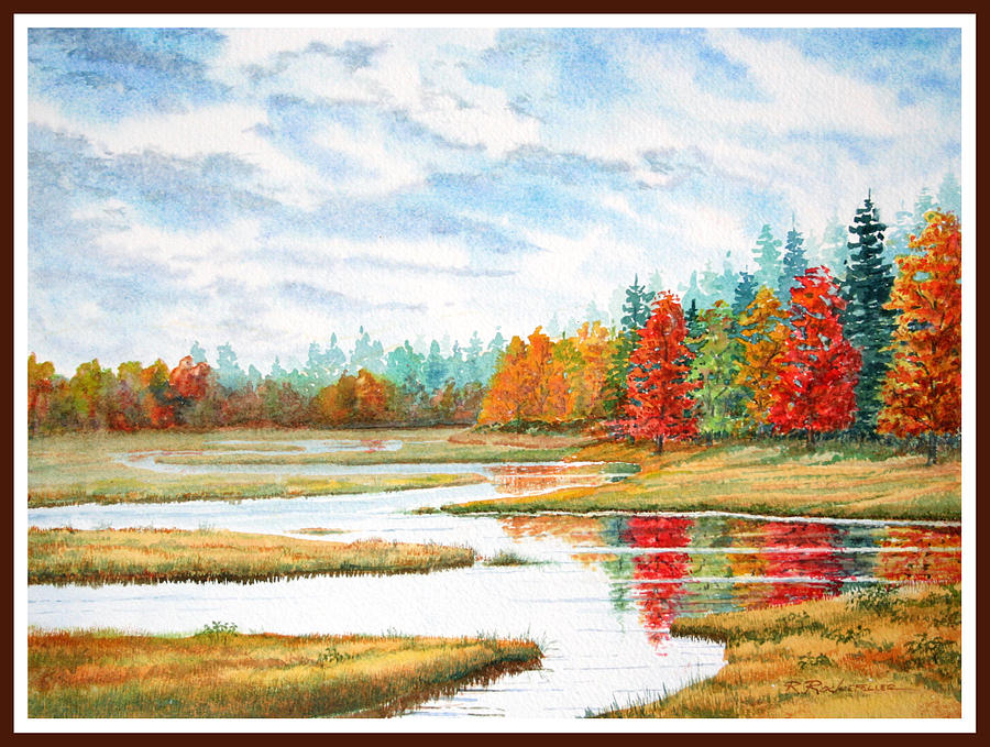 Old Forge Autumn Painting by Roger Rockefeller