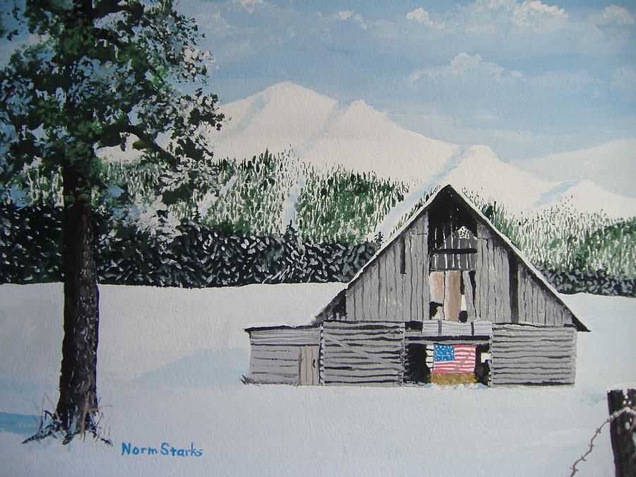 Winter Painting - Old Forgotten But Still Proud by Norm Starks