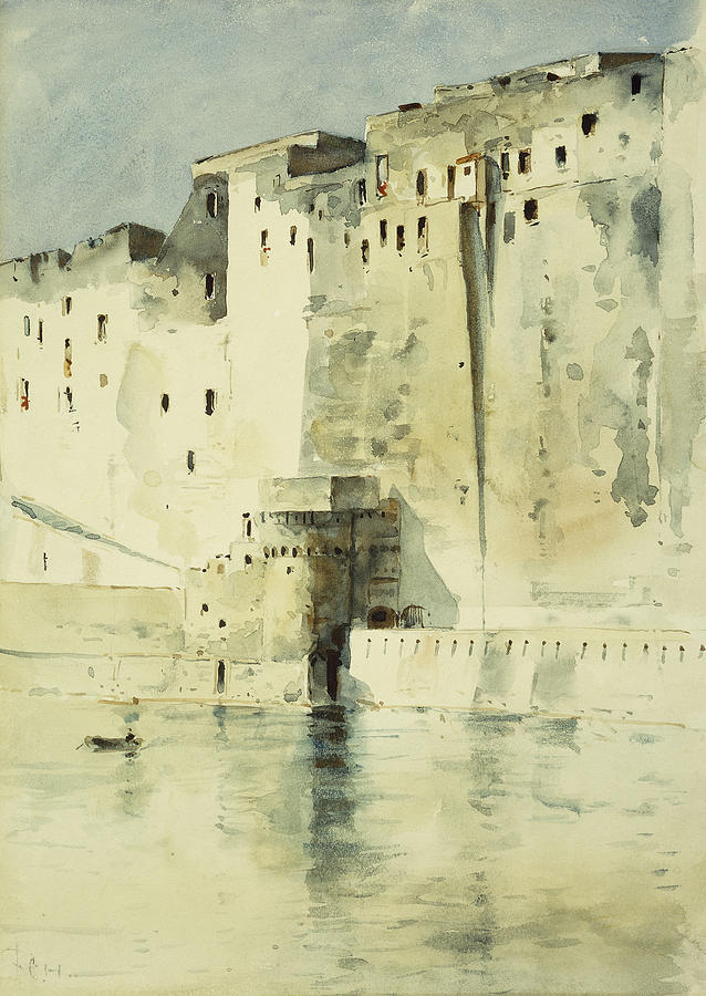 Old Fortress Naples Painting by Childe Hassam