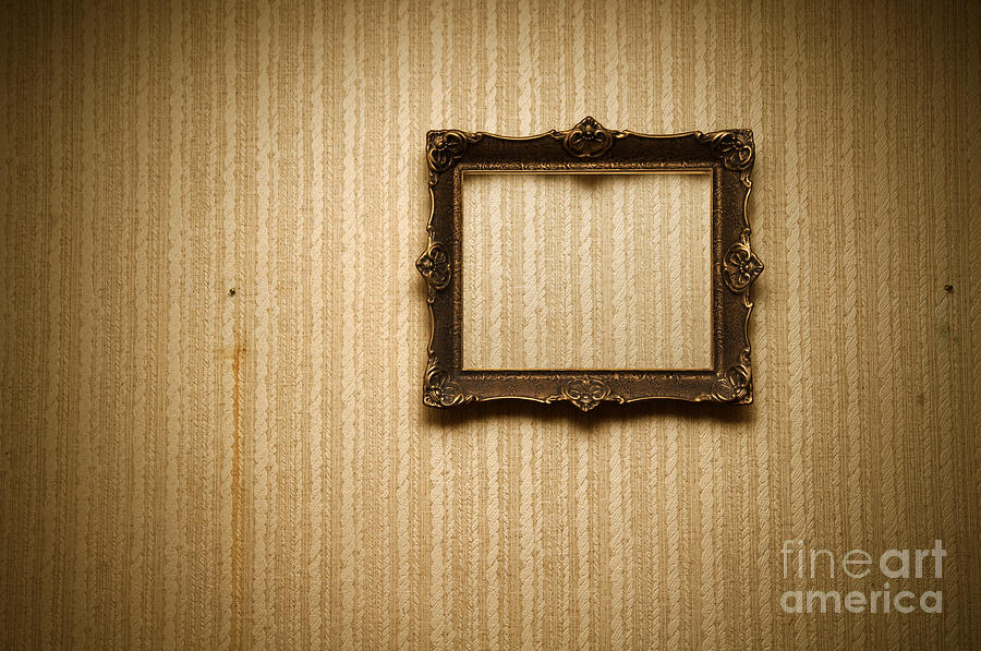 Vintage Photograph - Old frame on retro wall by Michal Bednarek