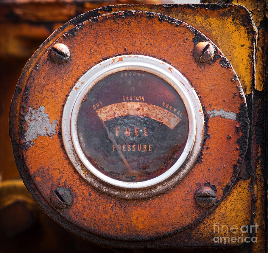 Old fuel gauge Photograph by Les Palenik