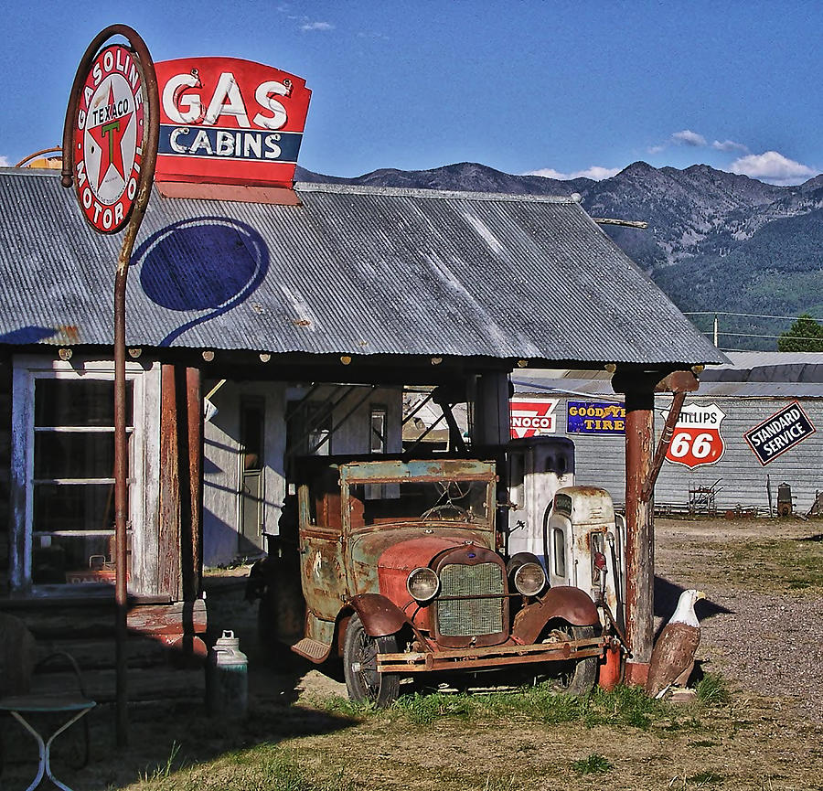 Old Gas Cabin Digital Art by Marvin Blaine