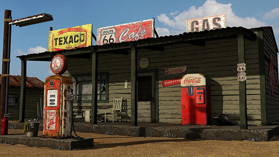 Mechanics Corner Series 2, Vintage Gas Station Chevron 1 
