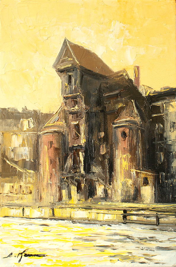 Old Gdansk - The Crane Painting by Luke Karcz