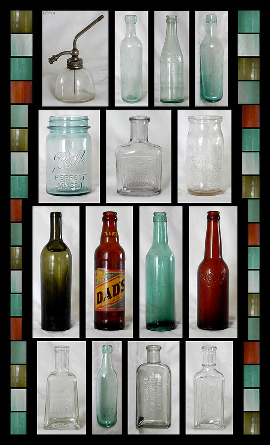 Old Glass Bottle Collection Photograph by Phil Perkins
