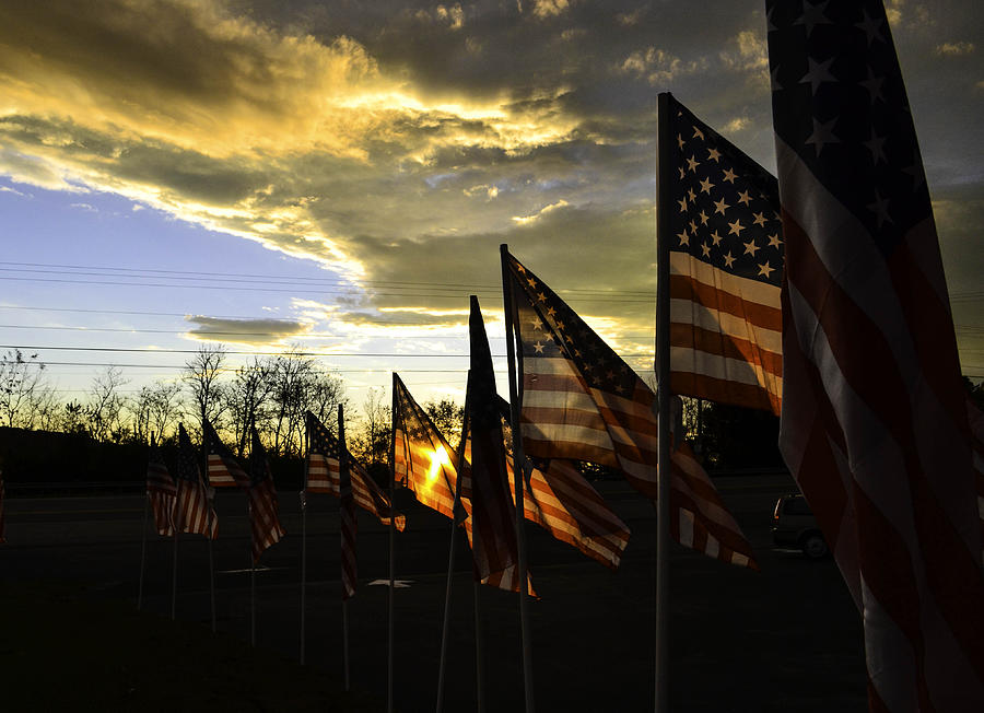 Old Glory At Sunset 4 Photograph