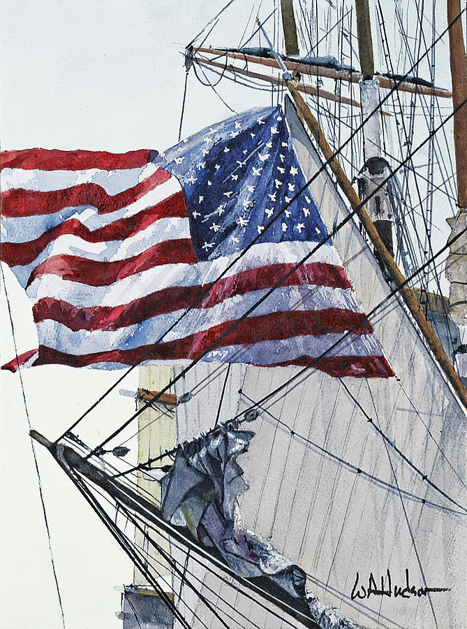 Old Glory Painting by Bill Hudson