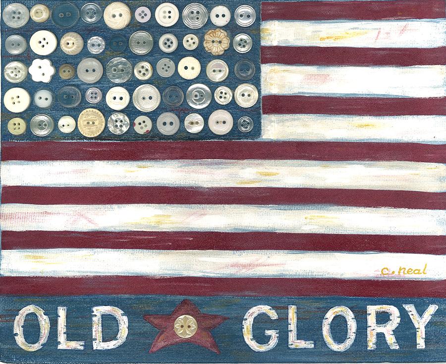 Old Glory Mixed Media by Carol Neal