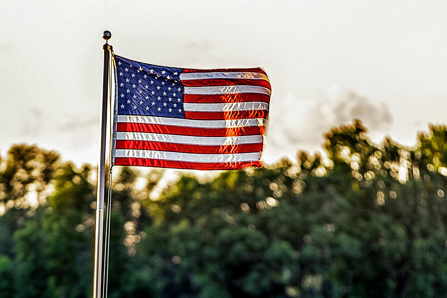 Old Glory Flying High and Proud Photograph by Sennie Pierson