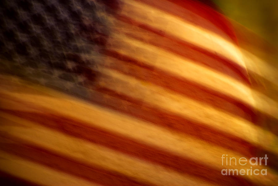Old Glory - Panned Photograph by Kathleen K Parker