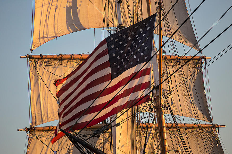 San Diego Photograph - Old Glory by Peter Tellone