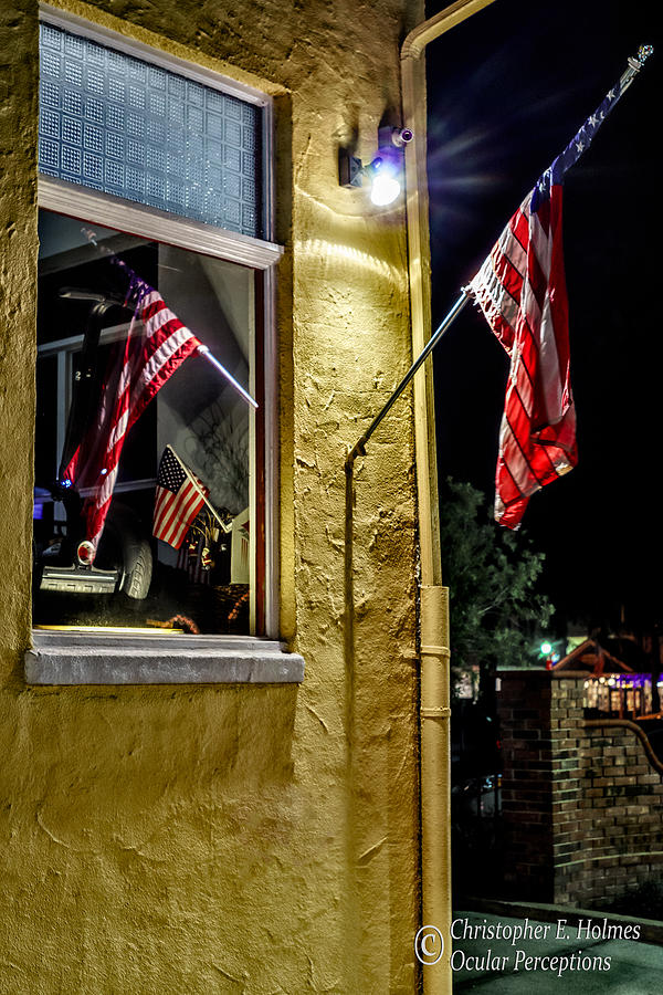 Old Glory Reflected Photograph by Christopher Holmes