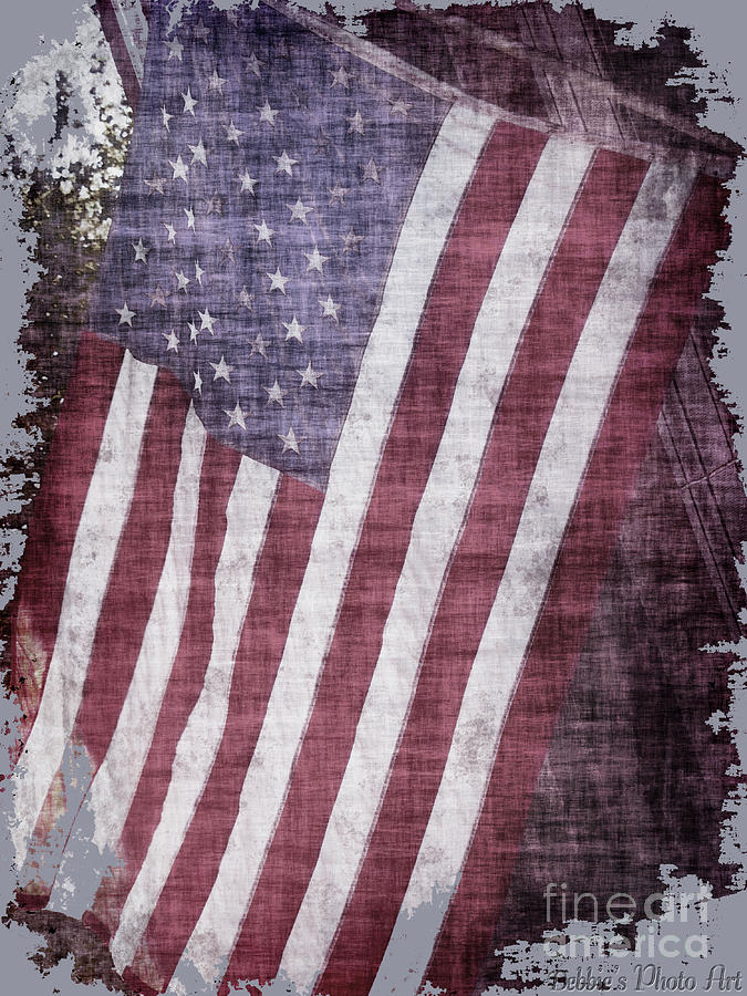 Old Glory Rustic Photograph by Debbie Portwood